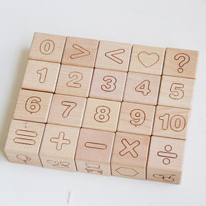 Solid Wood <b>Dice</b> Building Block Sets for Children 20 Large Digital Cube <b>dice</b> Operation Particles Cognitive Enlightenment Early - Product Image 1