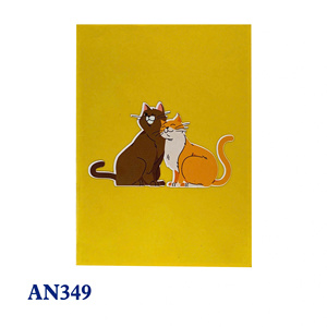 Decoración para el Hogar con Estilo Animal, Tendencia en Hanoi, Venta al por Mayor, Tarjetas Pop 3D de Gatos con Diseño Personalizado, Hechas a Mano con Corte Láser en Papel Offset - Product Image 4