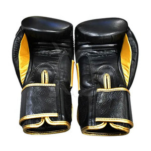 Guantes de boxeo de cuero genuino en venta en línea, guantes de boxeo transpirables personalizados de marca privada - Product Image 6