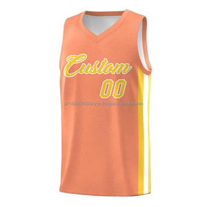 Vente en gros T-shirts pour hommes Maillot de basket-ball en polyester OEM Maillots de retour pour jeunes Vêtements vierges Uniforme de basket-ball pour jeunes Sports Club - Product Image 2