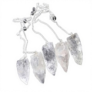 ลูกตุ้มทำมือจากหินอาเกตธรรมชาติ คริสตัลควอตซ์แบบกลุ่ม สำหรับการบำบัดจักระ ลวดลายลูกบอล งานฝีมือยุคใหม่ ขายส่ง - Product Image 1