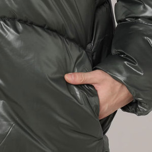 High Quality Custom Logo Wholesale Men Winter Canvas <b>Puffer</b> <b>Jacket</b> with Front Logo Position Breathable & Windproof - Product Image 6