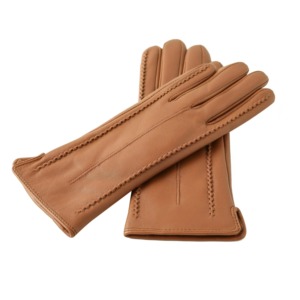 Guantes de invierno de piel de oveja auténtica para mujer, guantes cálidos con forro de terciopelo para conducir con pantalla táctil, guantes cortos y finos de cuero de colores - Product Image 1