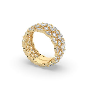 Anillo de Diamante Cultivado en Laboratorio de 3.10 Quilates, Corte Brillante Elegante, Diseño Único, Delicado y Ligero, Oro Blanco de 10K o 14K, Joyería Nupcial para Boda - Product Image 3