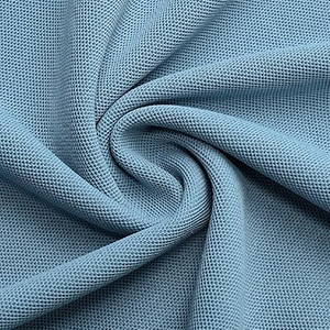 Polo de Manga Corta para Hombre, Color Sólido, Tela Oxford, Diseño con Bolsillo, Estilo Casual, Azul Claro, Corte Regular, Material Tejido - Product Image 6