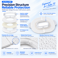 Protège-capteur CGM avec coque de protection moulée par injection pour une protection mécanique localisée, protection anti-choc OEM ODM