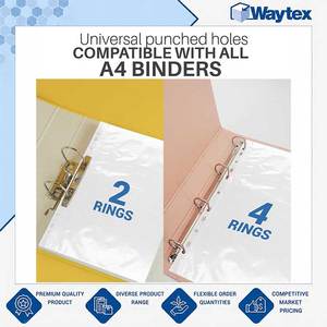 Best Selling Outstanding Quality Clear Transparent Color A4 Clear Smooth Punched Pockets 50 Microns for Daily Office Use - Product Image 6