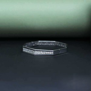 Geometric 925 silver chain Minimalist design link <b>bracelet</b> Unisex everyday wear - Product Image 3