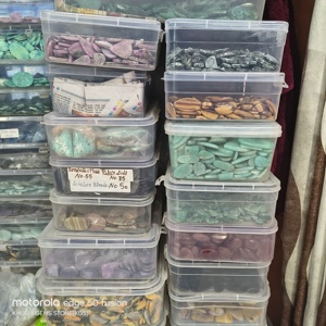 Lote de Cabujones de Ágata Natural Mixta al Por Mayor, de 20-45mm, para la Fabricación de Joyería, de Rajasthan - Product Image 2