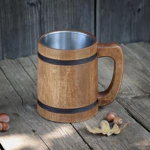 Mug réutilisable en bois massif naturel de haute qualité, résistant à la chaleur, pour boissons chaudes et froides, disponible à bon prix - Product Image 3