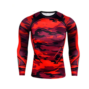 Camiseta Deportiva de Compresión para Hombre, de Poliéster y Elastano, Cuello Redondo, Manga Corta, Transpirable, de Secado Rápido, Ajustada, Tejida, para Gimnasio y Fitness 2026 - Product Image 1