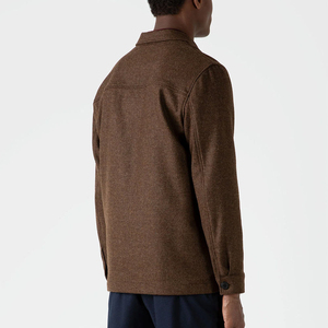 Nouveau Manteau Long en Laine pour Homme, Trench Vintage Chaud et Épais au-dessus du Genou, Col en V, Style Modeste - Product Image 5