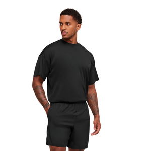 Pantalones Cortos Deportivos Híbridos para Hombre, Diseño Gráfico, 7 Pulgadas, Corte Ajustado, Ligeros, para Entrenamiento, Gimnasio, Fitness, Color Negro - Product Image 4