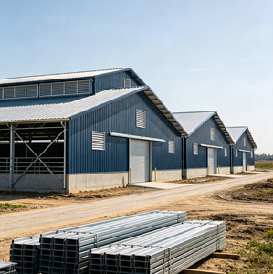 Bâtiment d'élevage avicole préfabriqué en acier personnalisé, structure en poutre H Q355B, entrepôt agricole résistant aux vents et aux neiges - Product Image 6