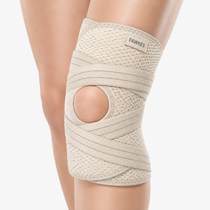 Genouillère de compression sportive unisexe FAWKES personnalisée en maille noire respirante pour un soutien optimal - Product Image 5