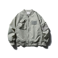 Vente directe d'usine, veste coupe-vent sur mesure, veste grande taille, veste zippée, veste bomber en nylon avec fermeture éclair