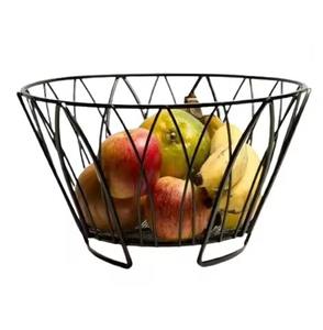 Panier à fruits moderne en métal, organisateur de rangement élégant pour la maison, la cuisine et la salle à manger - Product Image 1