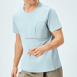Camiseta de Verano para Hombre con Cuello Redondo y Bolsillo con Cremallera, Impresión de Logotipo con MOQ Bajo - Product Image 1