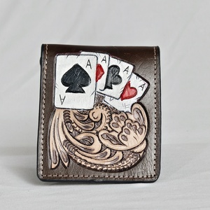 Cartera de Cuero Genuino para Hombre Walla India's Premium, Cierre Abierto, Corta, Hecha a Mano, Multifuncional - Product Image 1