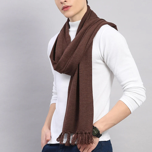 Écharpes d'hiver pour hommes, design carré, couleur unie, style décontracté, personnalisable, laine de haute qualité, prix direct usine, prix bas - Product Image 4