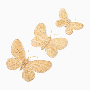 Hermosas mariposas de ratán para colgar en la pared, decoraciones de boda, arte mural de mariposas tejidas a mano. - Product Image 6