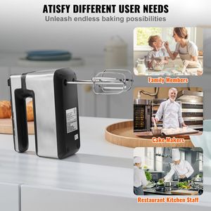 Frullatore Elettrico Senza Fili 100W con Turbo Boost a Velocità Variabile Continua, Mixer Portatile a Batteria con Ganci per Impasto e Supporto - Product Image 6