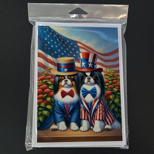 All American Japanese Chin Greeting Cards Pack of 8 Whimsical A7 Size <b>5x7</b> Blank Note Cards with <b>Envelopes</b> - Product Image 3