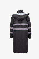 Manteau de pluie long coupe-vent et imperméable réfléchissant pour homme et femme, avec capuche, pour le camping et le travail, taille XL