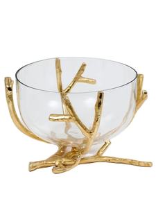 Frutero de Vidrio con Base de Metal y Revestimiento de Aluminio Pulido, con Dátiles, Ecológico, Estilo Americano, Elegante - Product Image 3