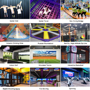 Parc de trampoline Flyfun Chine avec parcours <span class=keywords><strong>ninja</strong></span>, parkour, dodgeball pour centre de divertissement familial ou centre commercial - Product Image 5