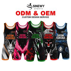100% Spandex Wrestling Suit One Piece Tops Personalizar Wrestling Singlet Hombres Wrestling Uniform - Product Image 3