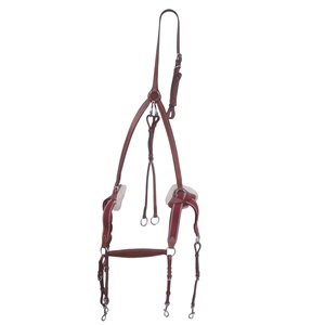 Tachuela de caballo ecuestre occidental de cuero genuino a precio al por mayor cabeza decorativa trenzada a mano y coraza para montar - Product Image 6