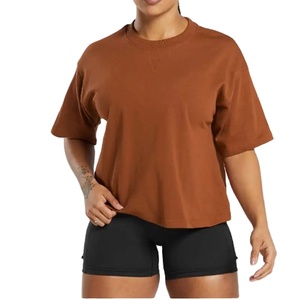 T-shirts de sport pour hommes, écologiques, 100% coton, respirants, séchage rapide, coupe ample, t-shirts de gym - Product Image 1
