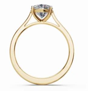 Joyería de Diamantes de 0.300 Quilates, 1 Piedra, Oro Sólido Genuino de 9k, 14k, 18k, Oro Amarillo, Rosa y Blanco, Anillo Solitario, Joyería Fina de Alta Calidad - Product Image 3