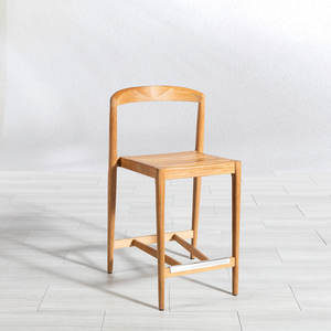 Chaise de bar en teck massif, élégante, pour l'extérieur, pour hôtel et restaurant, fournisseur de meubles - Product Image 1