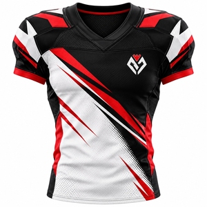 Camiseta de Fútbol Americano Personalizada para Equipos Juveniles, Ropa Deportiva de Malla Ligera y Cómoda, Nombre y Número Personalizados - Product Image 1
