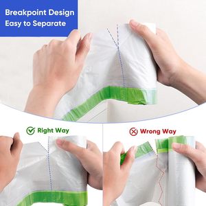 ถุงขยะ - ถุงขยะแบบมีเชือกรูดขนาดเล็ก หนา ทนทาน สำหรับห้องน้ำ ห้องครัว ห้องนอน สำนักงาน ห้องสุขา และบ้าน - Product Image 2