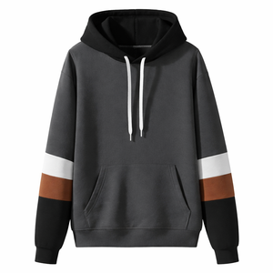 Sudadera con Capucha para Hombre, Corte Regular, Algodón Sólido, Logotipo Frontal, Invierno, Lavada, Bordado en Tela, Resistente al Viento - Product Image 6