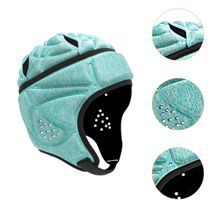 Protège-tête de football en EVA blanc avec aérations, casque de sport protecteur unisexe pour adulte, fermeture auto-agrippante - Product Image 5