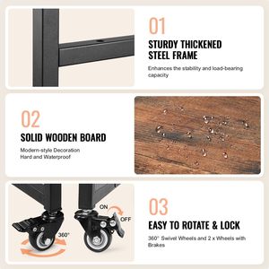 Mesa de Prensa de Calor Móvil de 3 Niveles, Plegable con Ruedas, para Máquinas de Prensa de Calor - Product Image 4