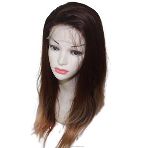 Peluca de cabello humano sin pegamento, color marrón, ofrece textura suave, línea de cabello realista, tono de color intenso, fácil peinado diario y versatilidad. - Product Image 1