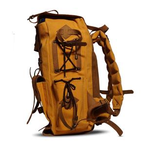 Mochila de Lona Resistente al Agua con Cuero Genuino para Viajes Diarios, Bolsa para Portátil, Venta al Por Mayor, Fabricante OEM con Logotipo Personalizado LCB-0071 - Product Image 3
