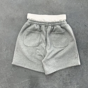 กางเกงวอร์มขาสั้นใส่ได้ทั้งชายและหญิงขา2025ใหม่ใส่ได้ทั้งชายและหญิงกางเกงขาสั้นผ้าย้นส์แบบลำลองสีพื้น - Product Image 2