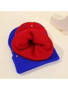 หมวกบีนนี่ประดับเพชรเทียมแบบยูนิเซ็กซ์ รุ่นใหม่ปี 2025 สำหรับฤดูหนาว อุ่นสบาย แฟชั่นทันสมัย รับผลิตตามสั่ง ขายส่ง - Product Image 3