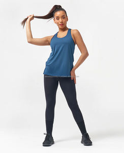 เสื้อแขนกุดคอตตอนสแปนเด็กซ์สุดเท่เสื้อกั๊กถักสีพื้นเสื้อครอปท็อปสตรีผ้าฝ้ายสแปนเด็กซ์เย็น235กรัม - Product Image 4