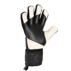 Gants de gardien de but de football à doigts entiers pour perfectionnistes, orange et noir, en cuir PU, fermeture auto-agrippante, antidérapants, respirants, ajustables - Product Image 4