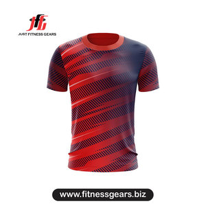 Camiseta de Manga Corta para Hombre, Corte Ajustado, Estampada, Tejida en Poliéster, Transpirable, Diseño Casual con Cuello Redondo - Product Image 3
