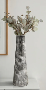 Offre Spéciale grand vase à fleurs cylindrique en métal aluminium argenté décoration de table artisanale pour mariages vase de sol mariage - Product Image 6