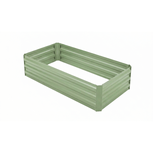 Jardinera Elevada de Fácil Montaje, Rectangular, de Metal Corrugado Galvanizado, Resistente a la Intemperie, para Exteriores GB001 - Product Image 1