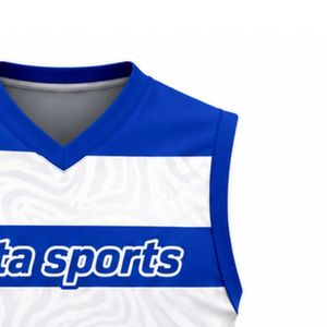Blue White Volleyball Sleeveless Shirt Athletic Team Sportswear Top Match Uniform Practice Training Performance Clothing - Product Image 4